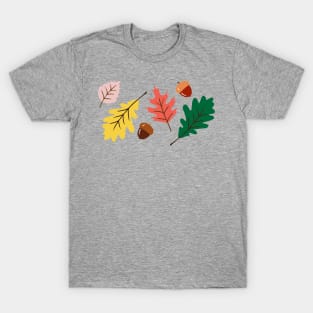 Fall leaves and acorns T-Shirt